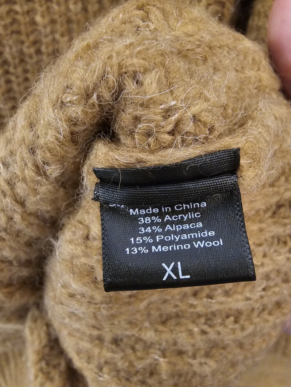 Jenni Kayne Chunky Knit Crewneck Alpaca Blend Sz XL Apricot - Picture 6 of 9